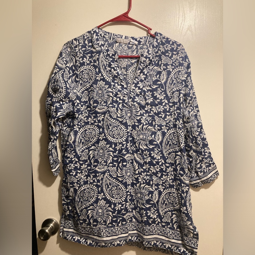 Singrid Olsen linen blouse